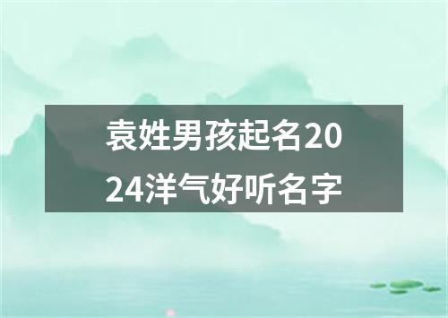 袁姓男孩起名2024洋气好听名字