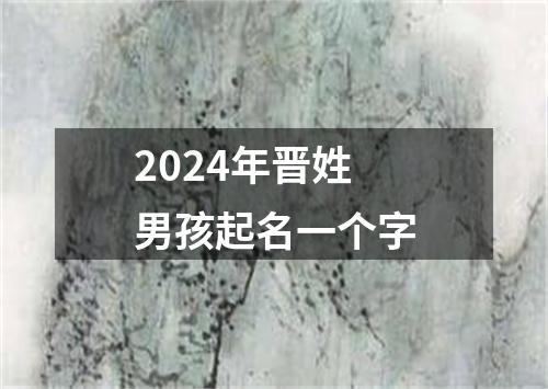 2024年晋姓男孩起名一个字