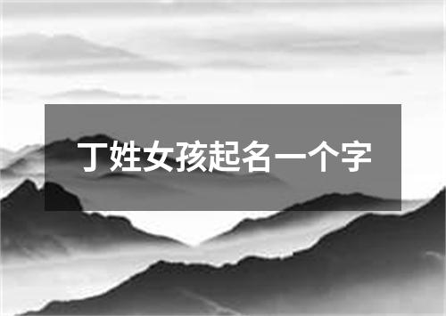 丁姓女孩起名一个字