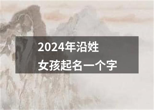 2024年沿姓女孩起名一个字