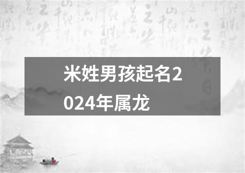 米姓男孩起名2024年属龙