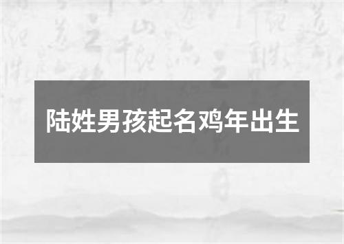 陆姓男孩起名鸡年出生