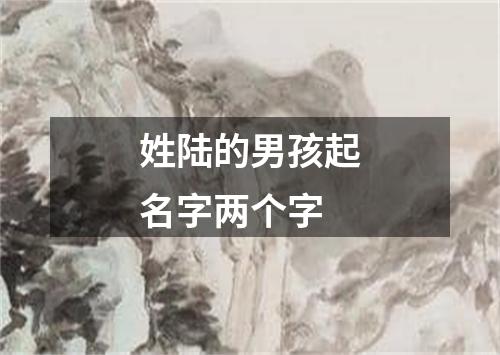 姓陆的男孩起名字两个字