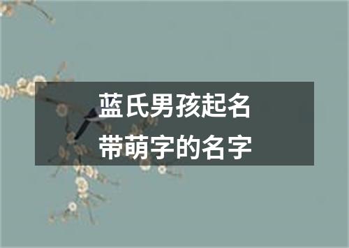 蓝氏男孩起名带萌字的名字