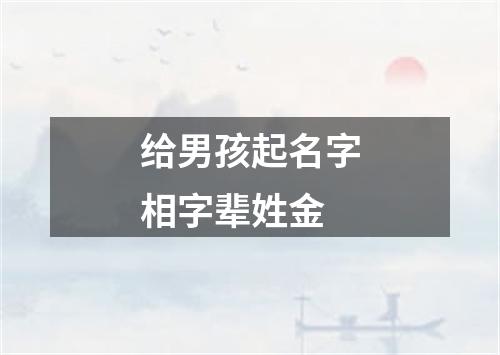 给男孩起名字相字辈姓金