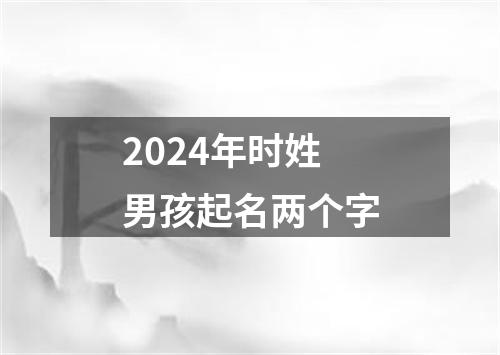 2024年时姓男孩起名两个字