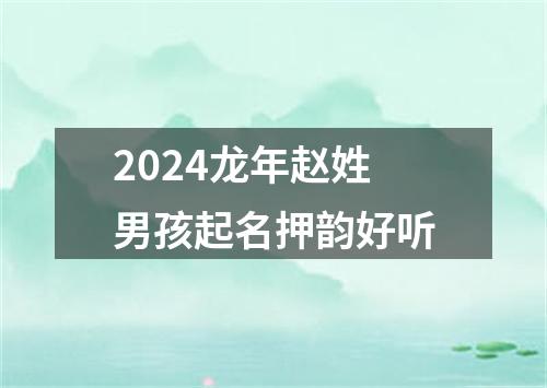 2024龙年赵姓男孩起名押韵好听