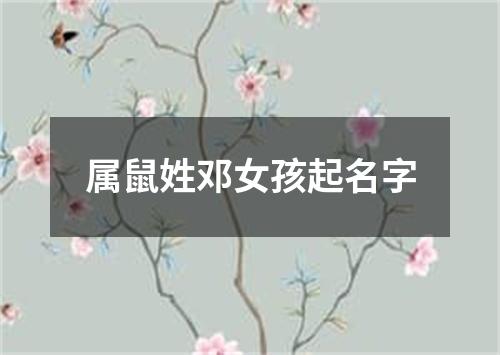 属鼠姓邓女孩起名字