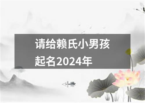 请给赖氏小男孩起名2024年