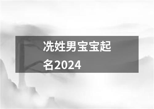 冼姓男宝宝起名2024