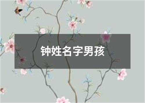 钟姓名字男孩