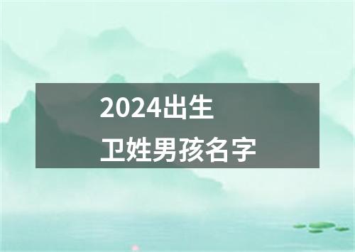 2024出生卫姓男孩名字