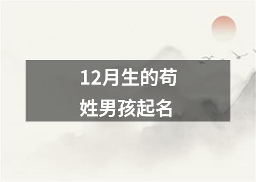 12月生的苟姓男孩起名