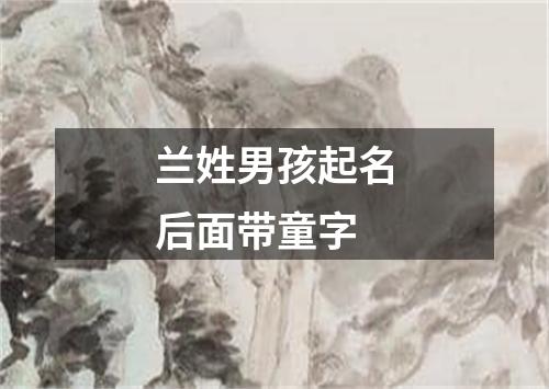 兰姓男孩起名后面带童字