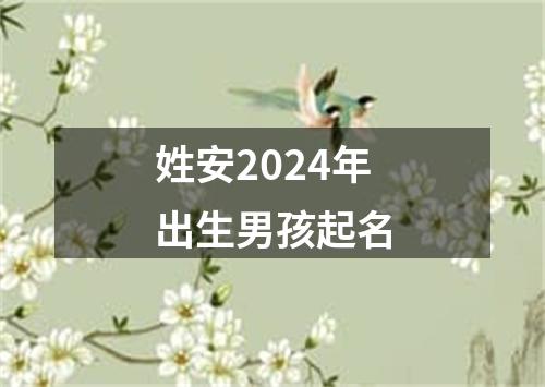 姓安2024年出生男孩起名