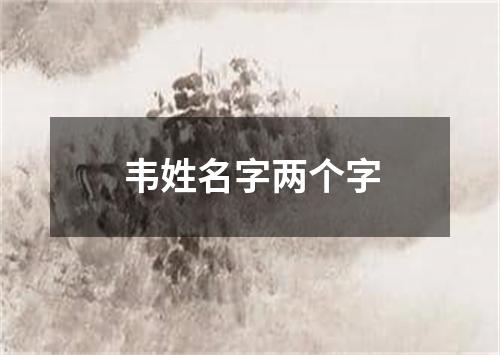 韦姓名字两个字