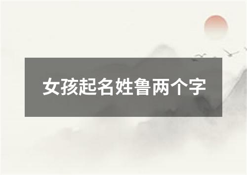 女孩起名姓鲁两个字