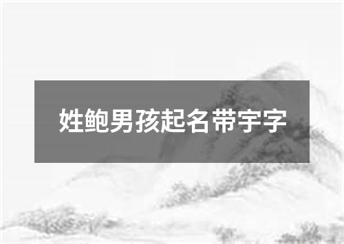 姓鲍男孩起名带宇字