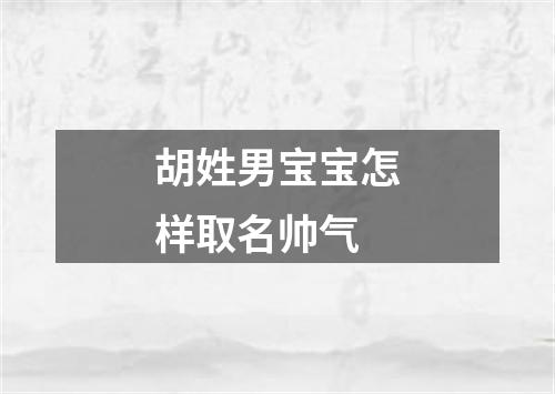 胡姓男宝宝怎样取名帅气