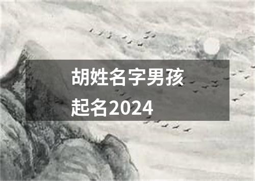 胡姓名字男孩起名2024