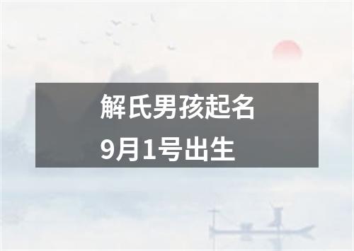 解氏男孩起名9月1号出生