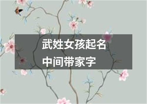 武姓女孩起名中间带家字