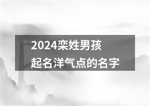 2024栾姓男孩起名洋气点的名字