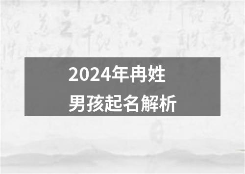 2024年冉姓男孩起名解析