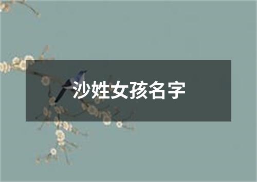 沙姓女孩名字