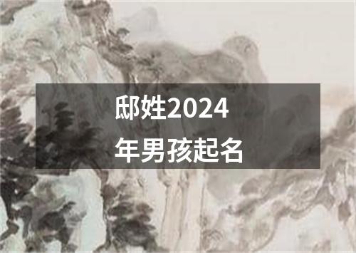 邸姓2024年男孩起名