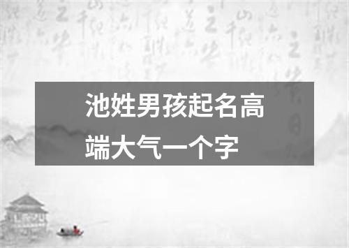 池姓男孩起名高端大气一个字