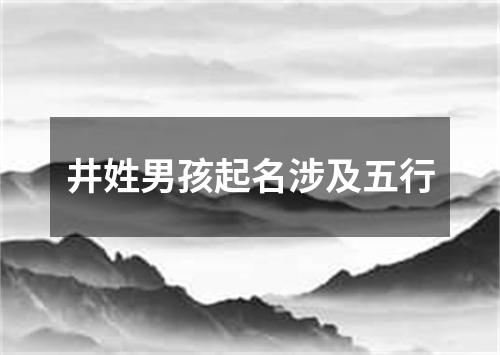 井姓男孩起名涉及五行