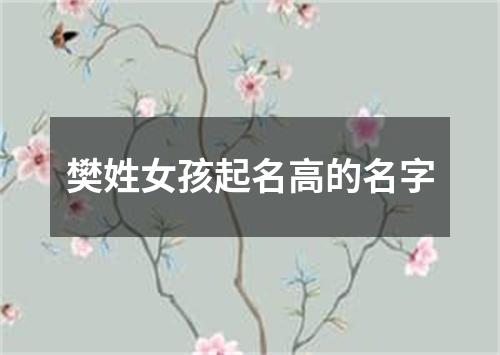 樊姓女孩起名高的名字