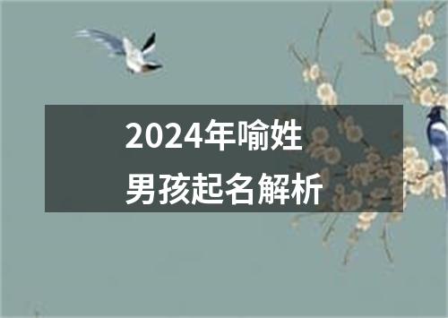 2024年喻姓男孩起名解析