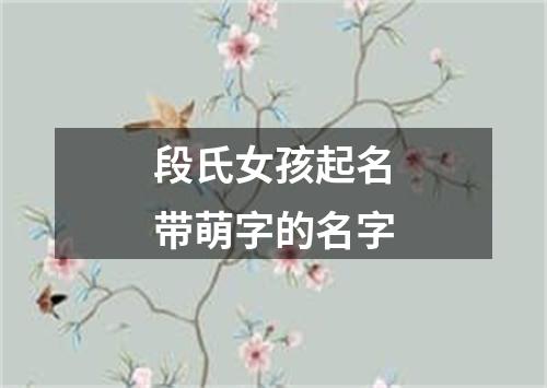 段氏女孩起名带萌字的名字