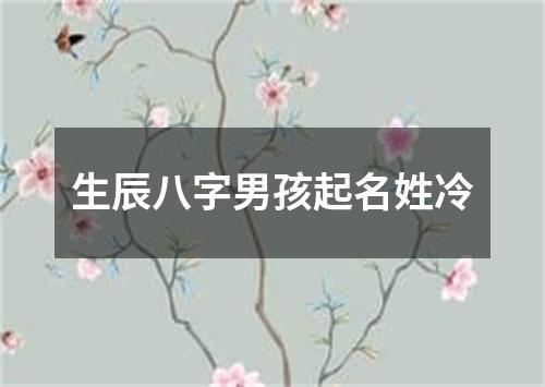 生辰八字男孩起名姓冷