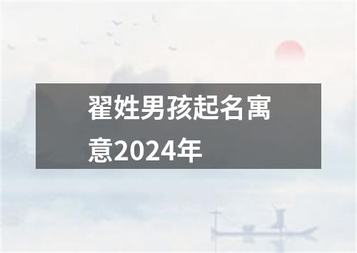 翟姓男孩起名寓意2024年