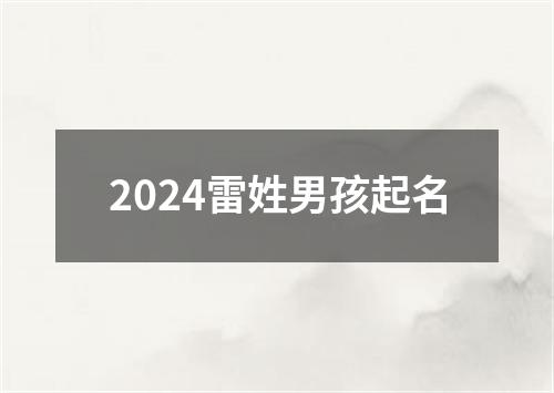 2024雷姓男孩起名