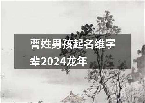 曹姓男孩起名维字辈2024龙年