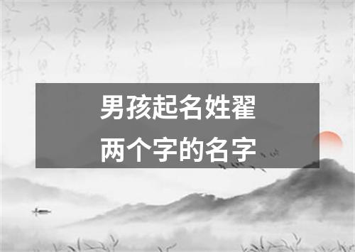 男孩起名姓翟两个字的名字