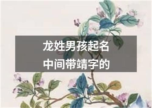 龙姓男孩起名中间带靖字的