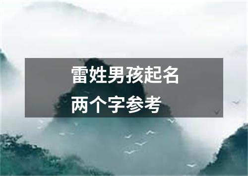 雷姓男孩起名两个字参考