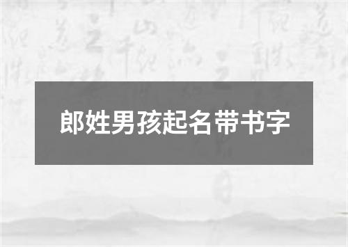 郎姓男孩起名带书字