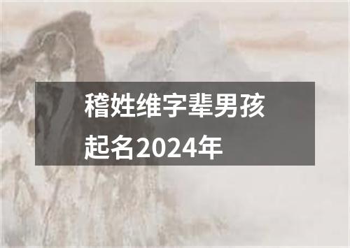 稽姓维字辈男孩起名2024年