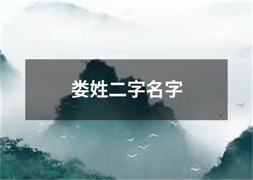 娄姓二字名字