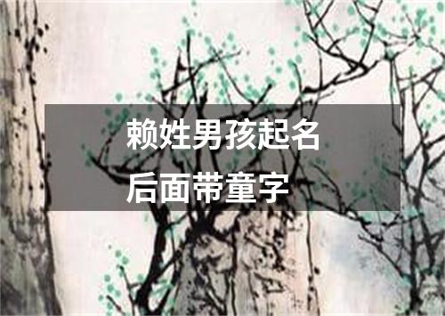 赖姓男孩起名后面带童字