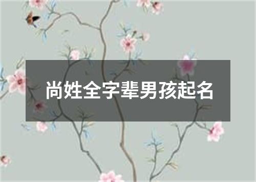 尚姓全字辈男孩起名