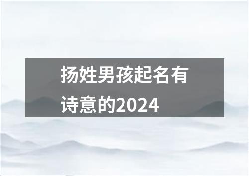 扬姓男孩起名有诗意的2024