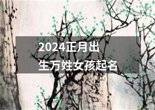 2024正月出生万姓女孩起名