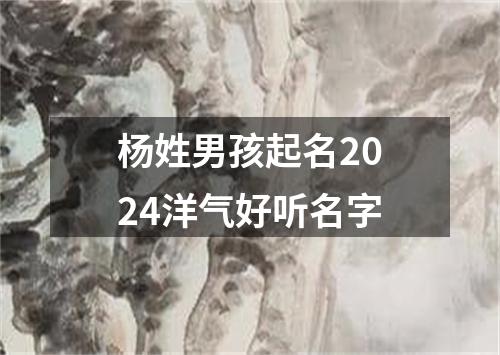 杨姓男孩起名2024洋气好听名字